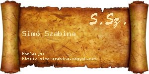 Simó Szabina névjegykártya
