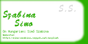 szabina simo business card